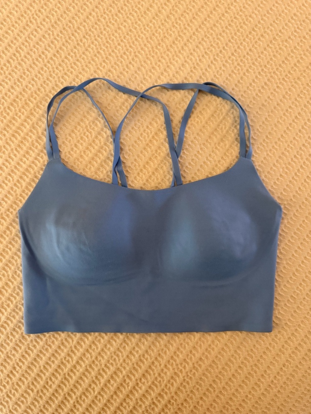 OFFLINE by aerie Real Me Hold Up! Strappy Sports Bra in Blue Lion
